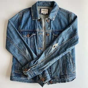 Forever 21 distressed denim jacket small